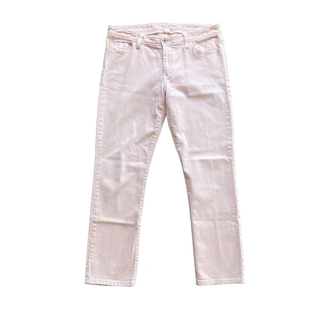 Banana Republic Womens 31 Pastel Pink Skinny Jeans Stretch Candlestick Coral